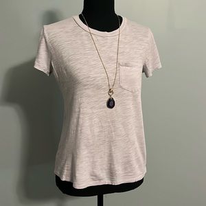 Madewell lilac pocket tee, XS